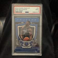 Panini 2019-20 Prizm Draft Crusade Zion Williamson #51 Blue Prizm PSA 9 RC