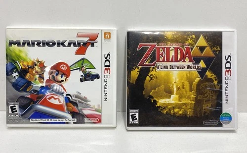 Mario Kart 7 & The Legend of Zelda: A Link Between Worlds - 3DS (Tested)