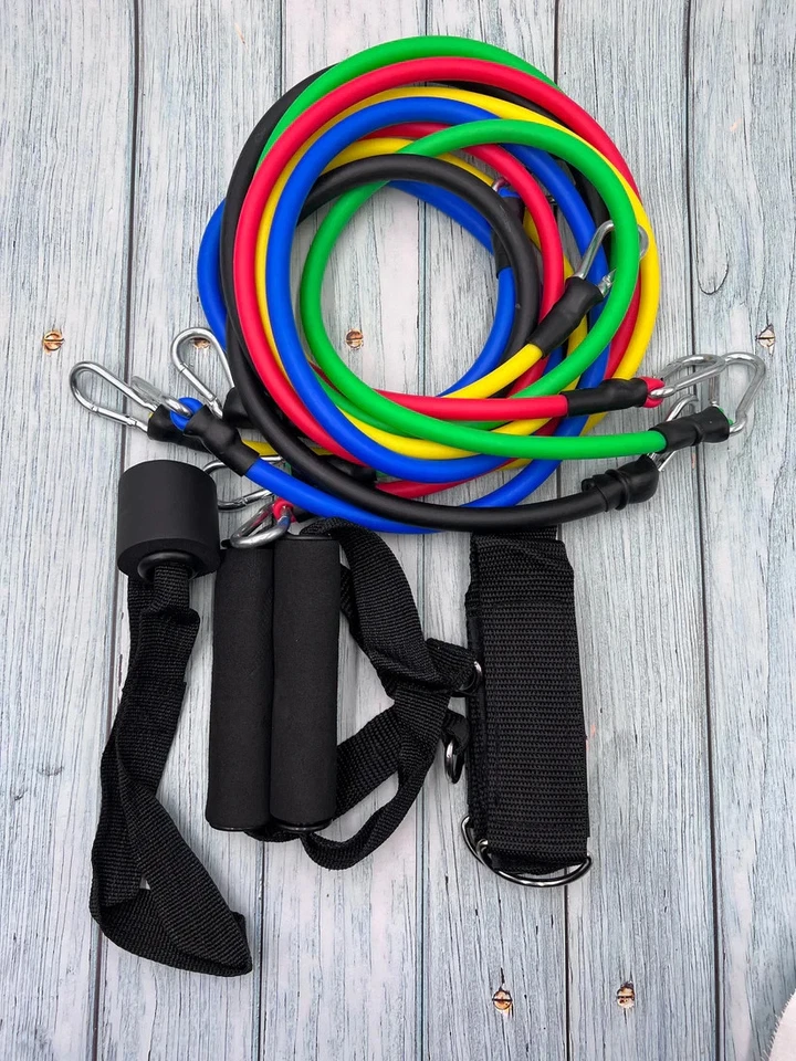 10 peças bandas de resistência para exercícios em casa ioga crossfit fitness treinamento  - Imagem 2 de 4