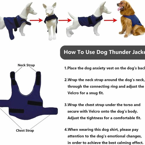 Skin-Friendly Dog Calming Vest ,Dog Anti-anxiety Jacket - Dog Shirt from Thunder - Picture 10 of 20