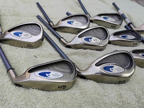CALLAWAY HAWKEYE TUNGSTEN INJECTED TITANIUM IRON SET CLUB HEADS ONLY 3-9 L P S - Picture 2 of 4