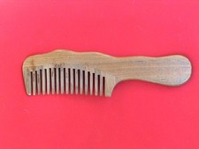 7.25" SUPERIOR QUALITY SANDAL WOOD COMB W/HANDLE FOR ALL HAIR - ONE OF THE BEST