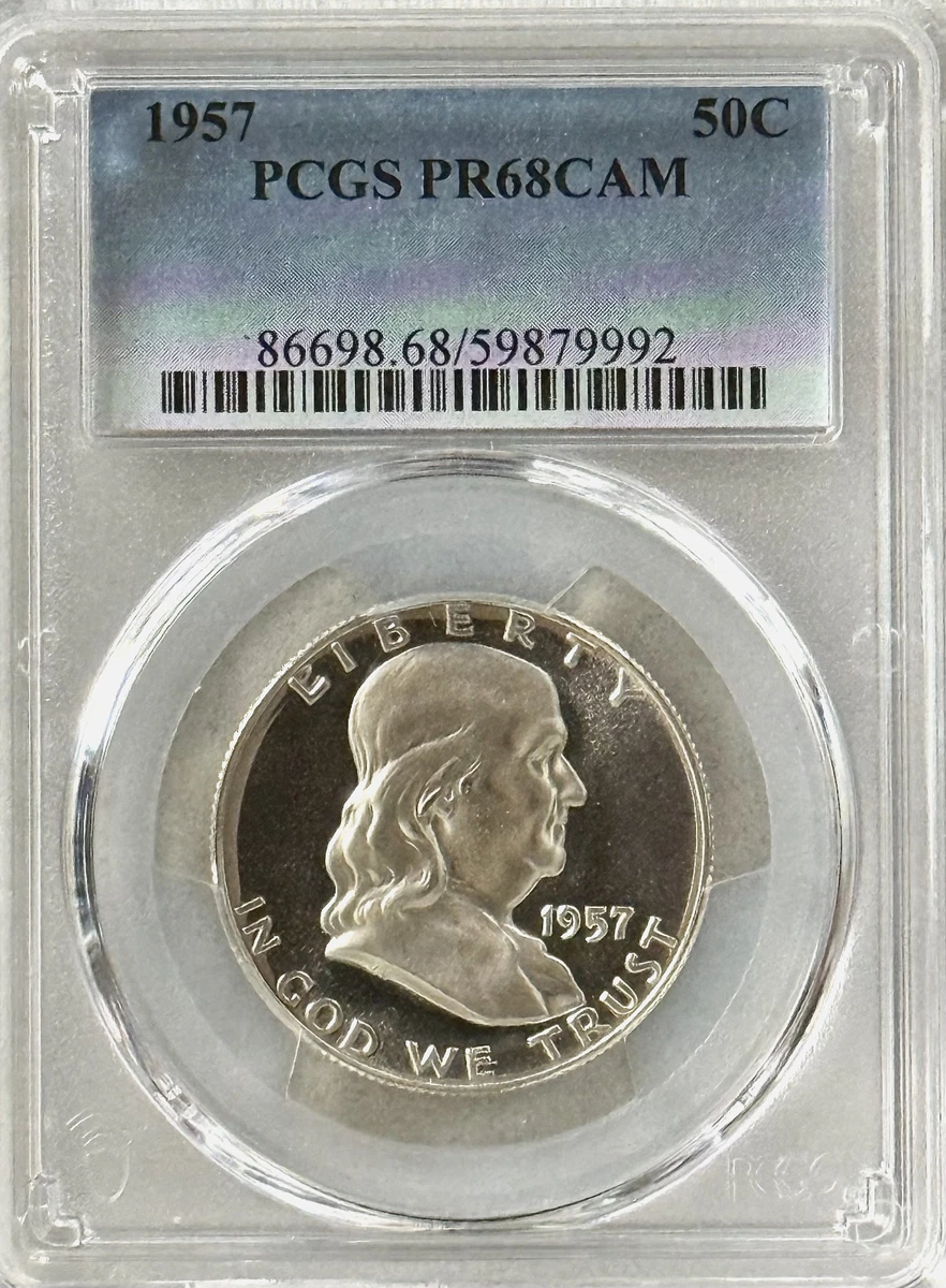 PR 68 Graded 1957 Franklin Half Dollars (1948-1963) for sale | eBay