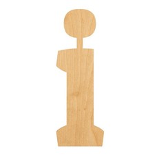 Lower Case I Wood Cutout for Crafts, Unfinished Baltic Birch Craft Shape