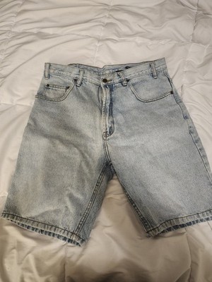 Route 66 Men's Light Blue Denim Jean Shorts Cotton Button 5-Pocket