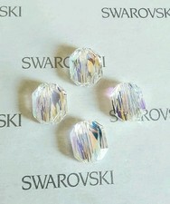 Swarovski Crystal 5520 10mm, Crystal AB Graphic Beads 6pcs