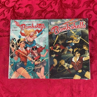 DC Comics - BOMBSHELLS: Book One & Two (Hardcover) Deluxe Edition, Dust Jacket