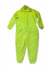 Dr. Seuss Grinch Long Sleeve One Piece Green One Unisex Adult Pajama Size XL