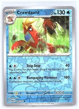 CRAWDAUNT 048/167 REVERSE HOLO TWILIGHT MASQUERADE POKEMON TCG CARD