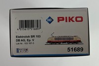 Piko 51689 H0 Dc E-Lok Br 103 Kurz Ep. V Db Ag