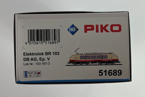 Piko 51689 H0 Dc E-Lok Br 103 Kurz Ep. V Db Ag-image