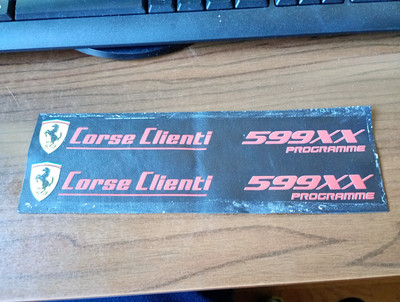 SCUDERIA FERRARI - Ferrari 599XX , 27 CM used leather patch