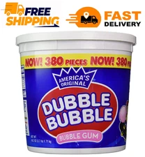 Dubble Bubble Tub, Original Flavor, 380-Count, 60.3 Oz(3.7 lb)