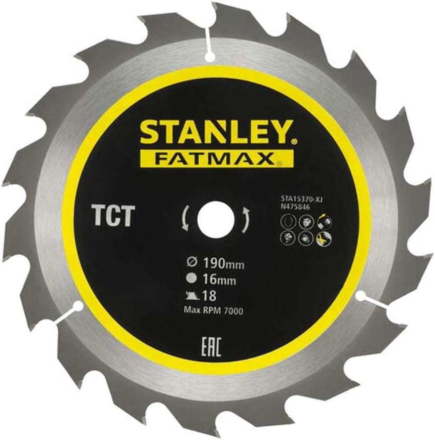 Stanley STA15370-XJ Lama Sega Circolare TCT 190 x 16 мм x 18 т для настольной игры Legno Chiodato 8990₽