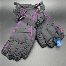Head Black Youth Gloves with Pink Stripes  Logo LARGE