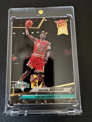 1992-93 Fleer Ultra Michael Jordan Dunk Rank 16 Chicago Bulls Insert Card #216