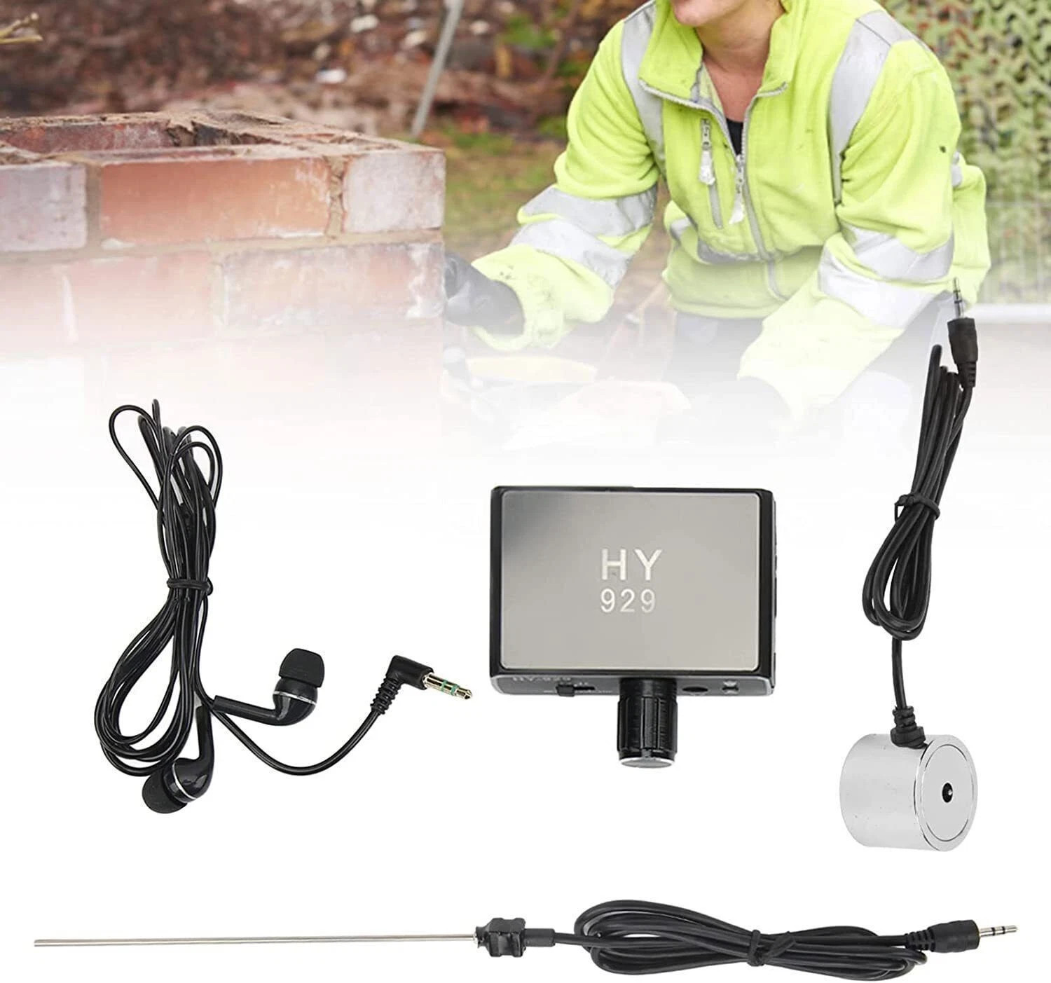 HY929 Pipe Leak Detector - Professional Underground Water Leak Locator Tool 