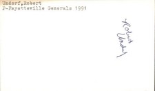 Robert Undorf Signed 3x5 Index Card Cut Generasl Autograph Den