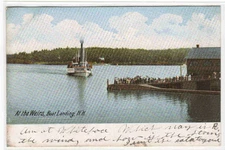 Steamer at The Weirs New Hampshire 1906 postcard