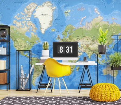 3D World Map 7941 Wallpaper Mural Wall Print Wall Wallpaper Murals US Coco