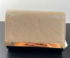 CB016 - Gold & Black Clutch Bag