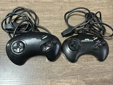 OEM Original Genuine Sega Genesis Controller 3 Red Button Model 1650 Lot Of 2