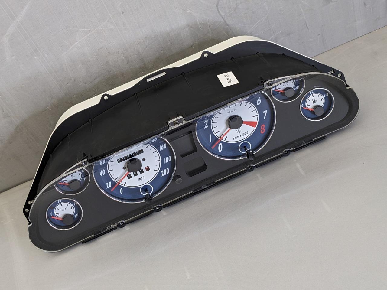 OEM 2005-2006 Maserati 4200 Spyder 200mph Speedometer Gauge Cluster 208914