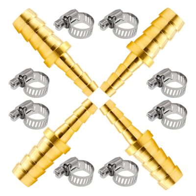 Brass Hose Barb Reducer, 3/4'' to 5/8'' Barb Hose ID, Reducing Barb Brabed Fitt...