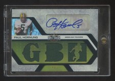 2008 TRIPLE THREADS PAUL HORNUNG GOLD REFRACTOR AUTOGRAPH TRIPLE PATCH #ED 1/3