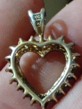 10k White Gold 1/2CTW Diamond Heart Pendant PB311 