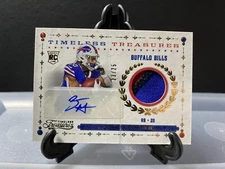 Chronicles Zack Moss Timless Treasures 3 Color Patch Autograph Rookie SSP 23/25!