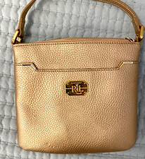Ralph Lauren 'Acadia II' Gold Modern Chic Crossbody Women's Handbag
