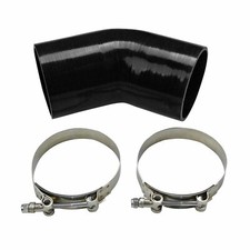 3 76mm 45 Degree Turbo Bend Hose Silicone Elbow Coupler Pipe Hose Clamps Blk 3 76mm 45 Degree Turbo Bend Hose Silicone Elbow Coupler Pipe Hose Clamps Blk