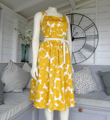 slim fit dress slacks Ivy Yellow Fit-and-Flare Cotton Midi Dress main image 1
