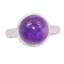 Natural Amethyst - African 925 Sterling Silver Ring Jewelry s.7.5 CR71154