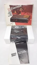 Vintage EMERSON FM/AM Electronic Digital Clock Radio In Box NOT tested  U261