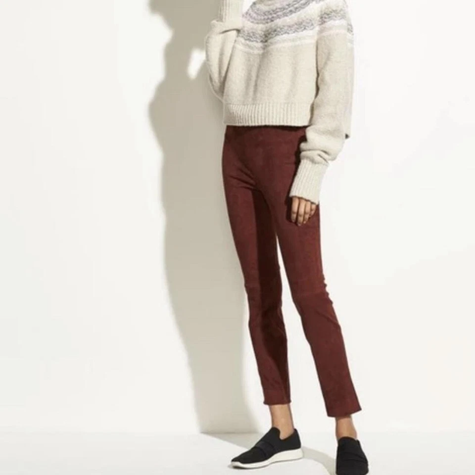 Leggings Vince de gamuza roja ladrillo Foto 3 de 4