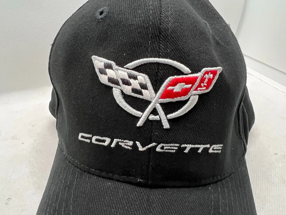 Sombrero Corvette GM con Licencia Oficial Sombrero Nuevo con Etiquetas Genuino Negro Flex Equipado Foto 3 de 4