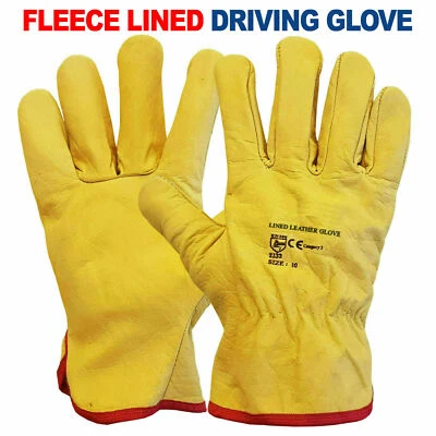Gardening Yellow Leather Gloves Thorn Proof Garden Work Safety Gloves