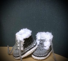 Crochet Newborn Baby First Shoes Booties Boots Slippers Trainers