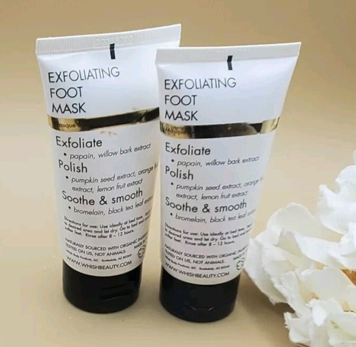 2~Whish White Coconut Milk +Verbena Exfoliating Foot Mask 2.5 oz New Not Seal - Picture 4 of 4