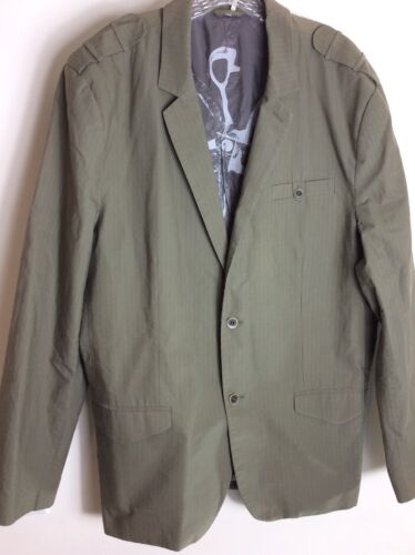 Juicy Couture 2 Button Cotton Blazer Jacket Size 46 Mens Pinstriped