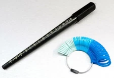 Jewelry Tool Ring Mandrel Finger Sizer Gauge Stick Set Measuring US Sizes 1-15