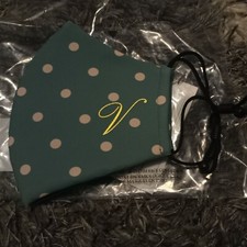 NEW Victoria Secret REUSABLE Washable Face MAsk sagebrush polka w/Logo