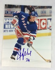 NHL 1999-03 Sylvain Lefebvre, New York Rangers Autographed 8 x 10 Color Photo