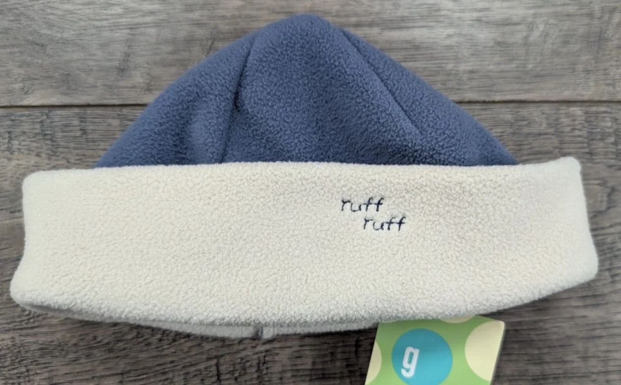 Baby Boy Clothes New Gymboree 0-6 Month Doggie Wants Bone Ruff Fleece Beanie Hat