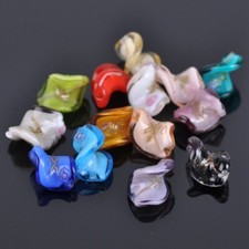 20x17mm Twist Lampwork Handmade Flowers Loose Beads for Jewelry Making DIY Lot