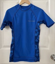 Vintage SNORKEL BOB'S Blue Snorkeling Swim Shirt Sz Small 80's-Made In USA RARE.