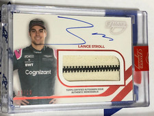 Lance Stroll 2021 Topps Dynasty Formula 1 F1 Auto Suit Zipper Patch 09/10 RARE!