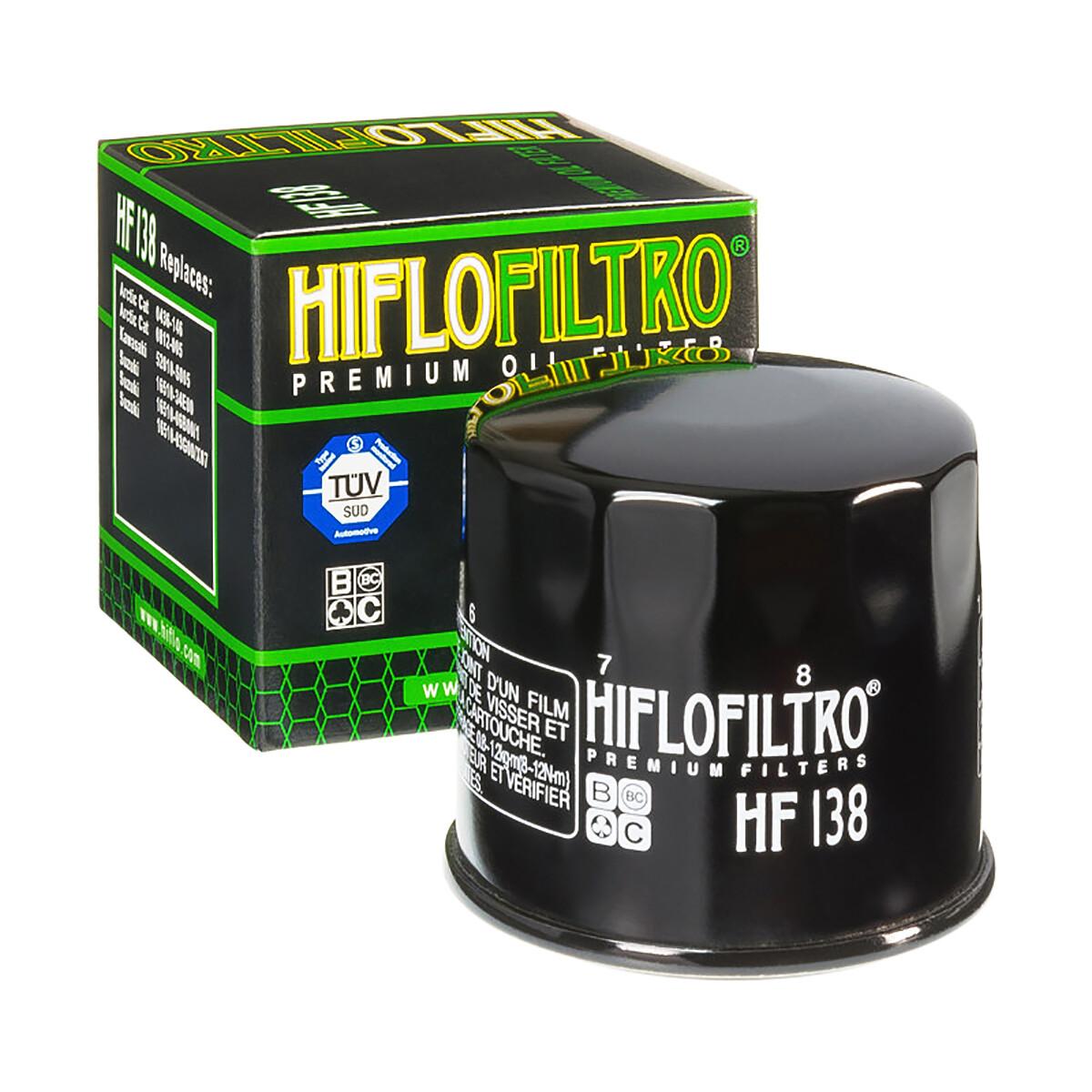 HiFlo Oil Filter HF138 for Suzuki DL650 K7,K8,K9,L0,L1,L2 V-Strom&nbsp;&nbsp;07-12